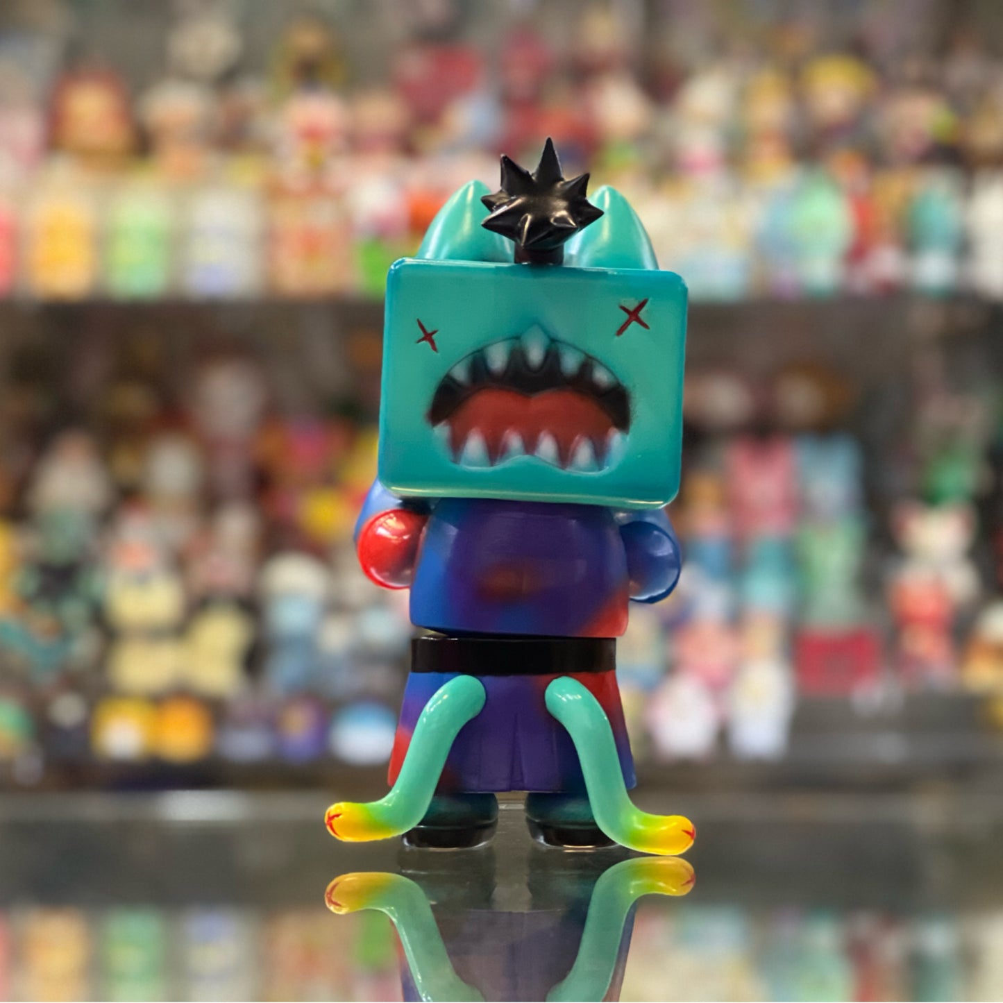 DEVILROBOTS x GRAPE BRAIN Custom artwork by Cesar Zanardi TO-FU SAMURAI NIGIRI Blue