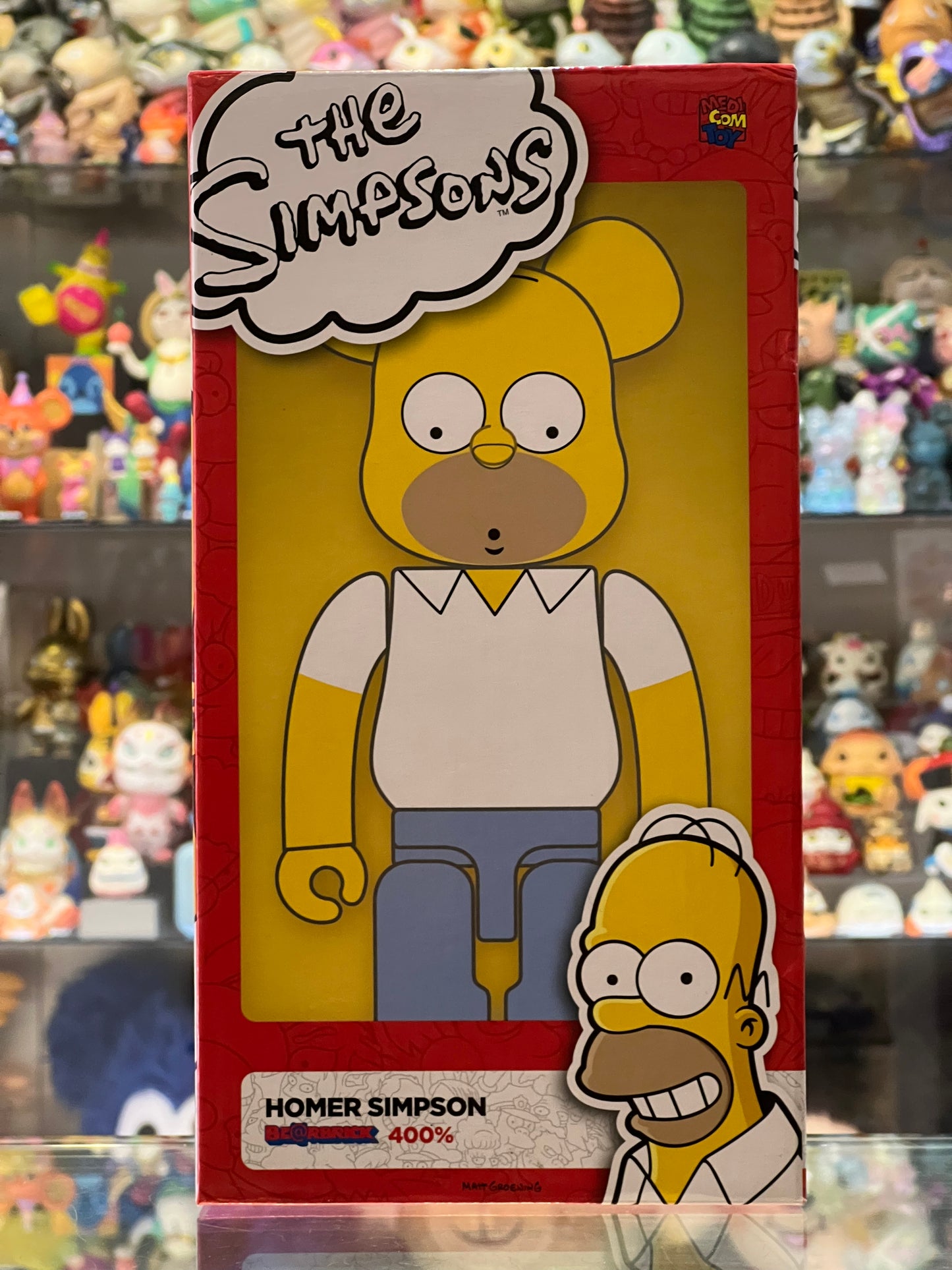 MEDICOM TOY BEARBRICK 400% THE SIMPSONS HOMER