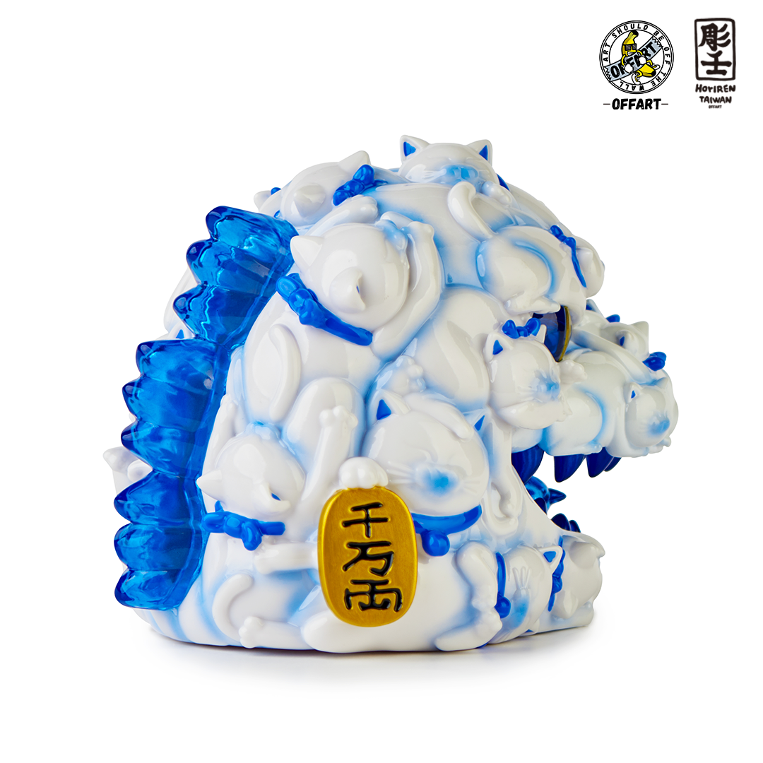 (Pre-order) OFFART X Horiren Red Flame Hundred Cats Porcelain mini Bust