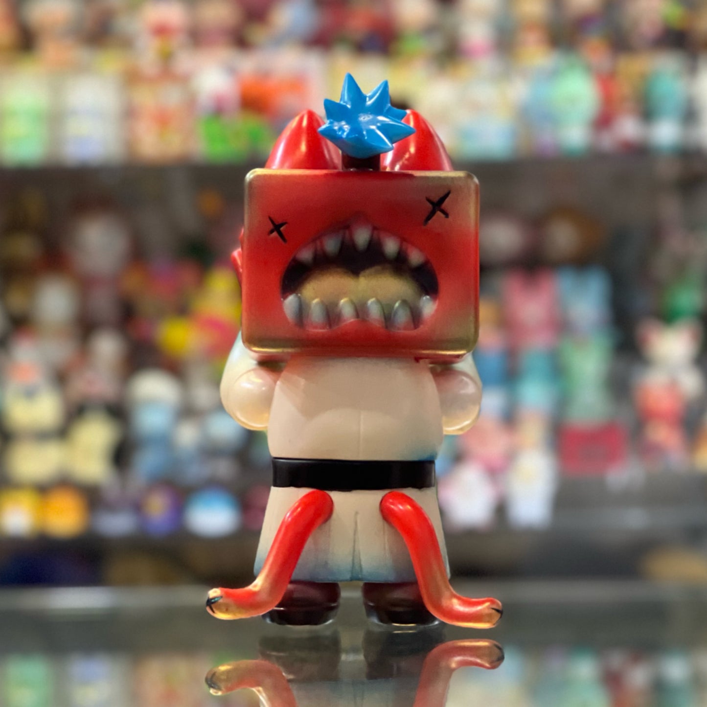 DEVILROBOTS x GRAPE BRAIN Custom artwork by Cesar Zanardi TO-FU SAMURAI NIGIRI Red