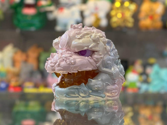 OFFART x HORIREN Hundred Cats Guren Mini Fortune Head Statue -Super Sweet Candy