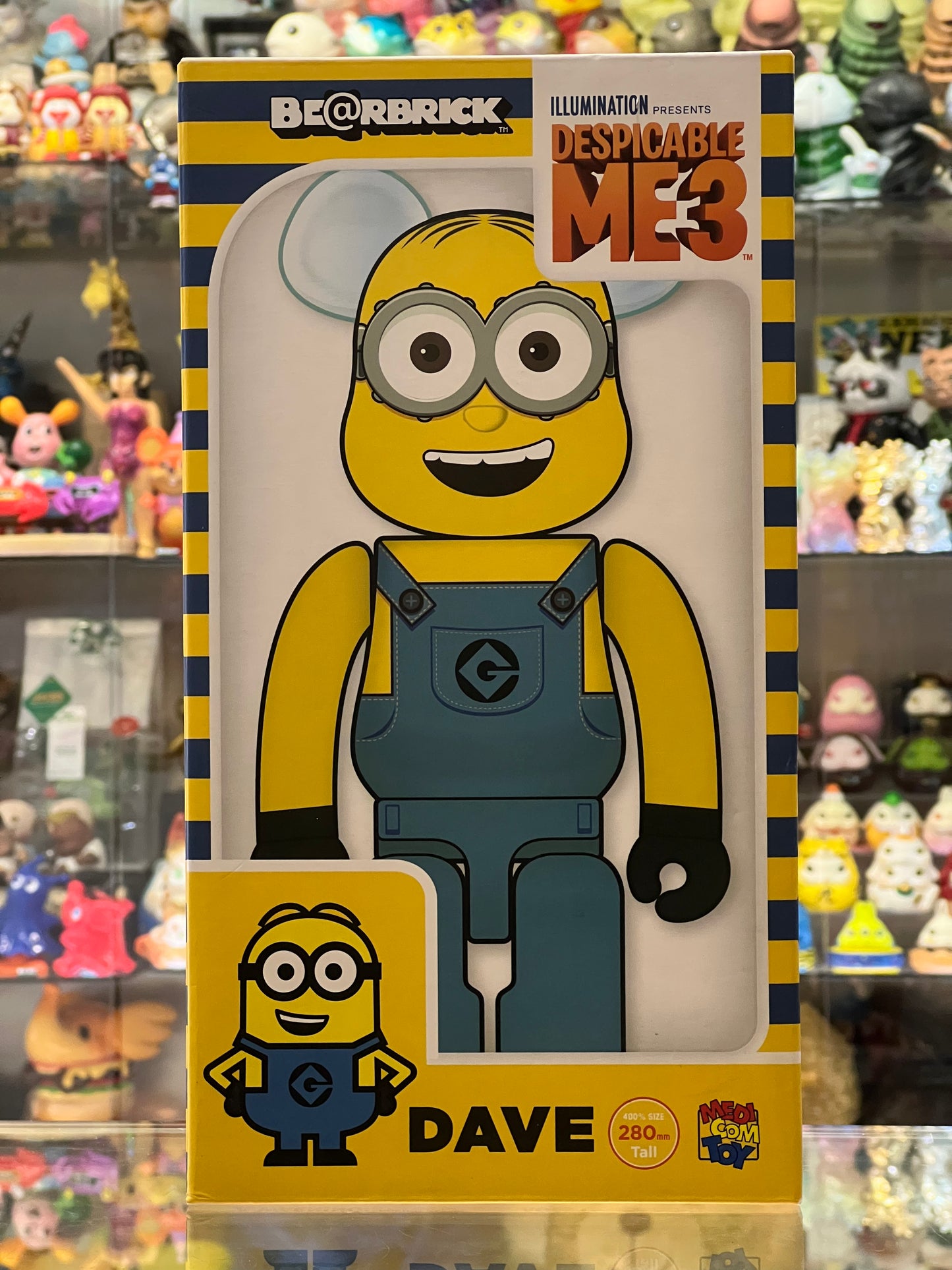 MEDICOM TOY BEARBRICK 400% MINION DAVE