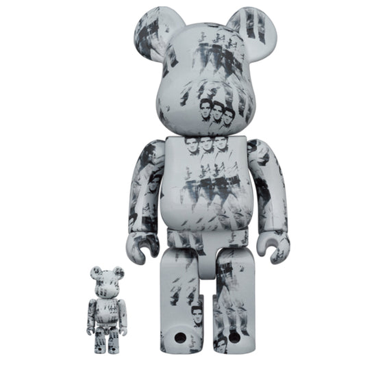 MEDICOM TOY BEARBRICK 100+400% ANDY WARHOL TRIPLE ELVIS