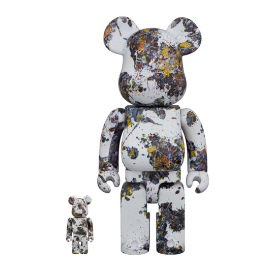 MEDICOM TOY BEARBRICK 100+400% Jackson Pollock Studio splash