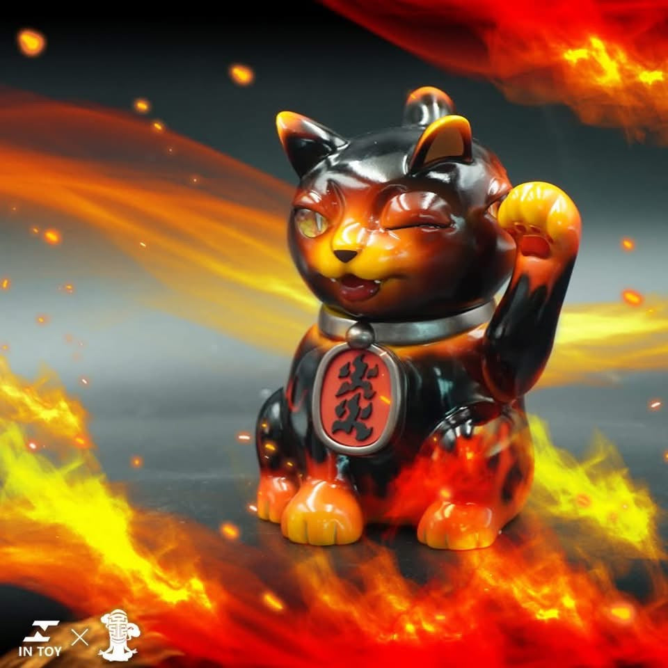 (Pre-order) Intoys 三面招財貓 火焰