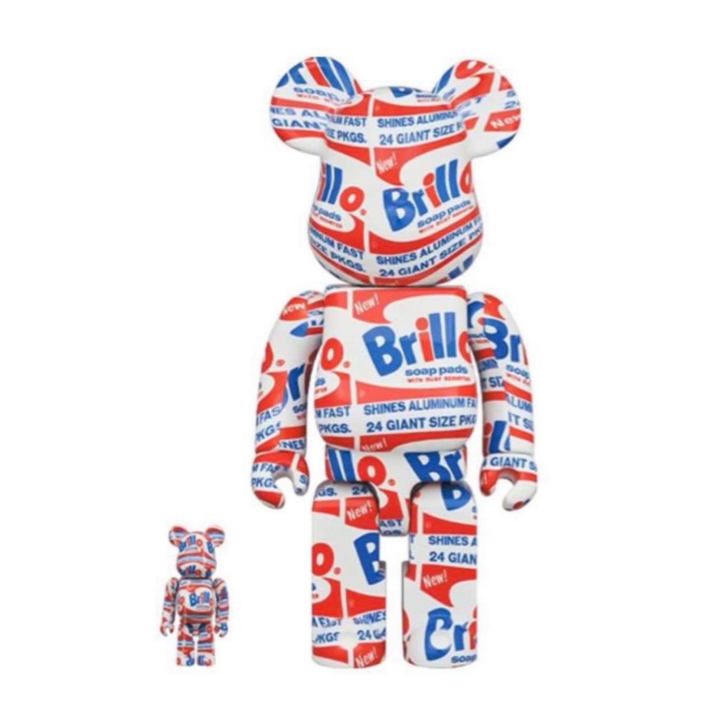 MEDICOM TOY BEARBRICK 100+400% Andy Warhols Brillo