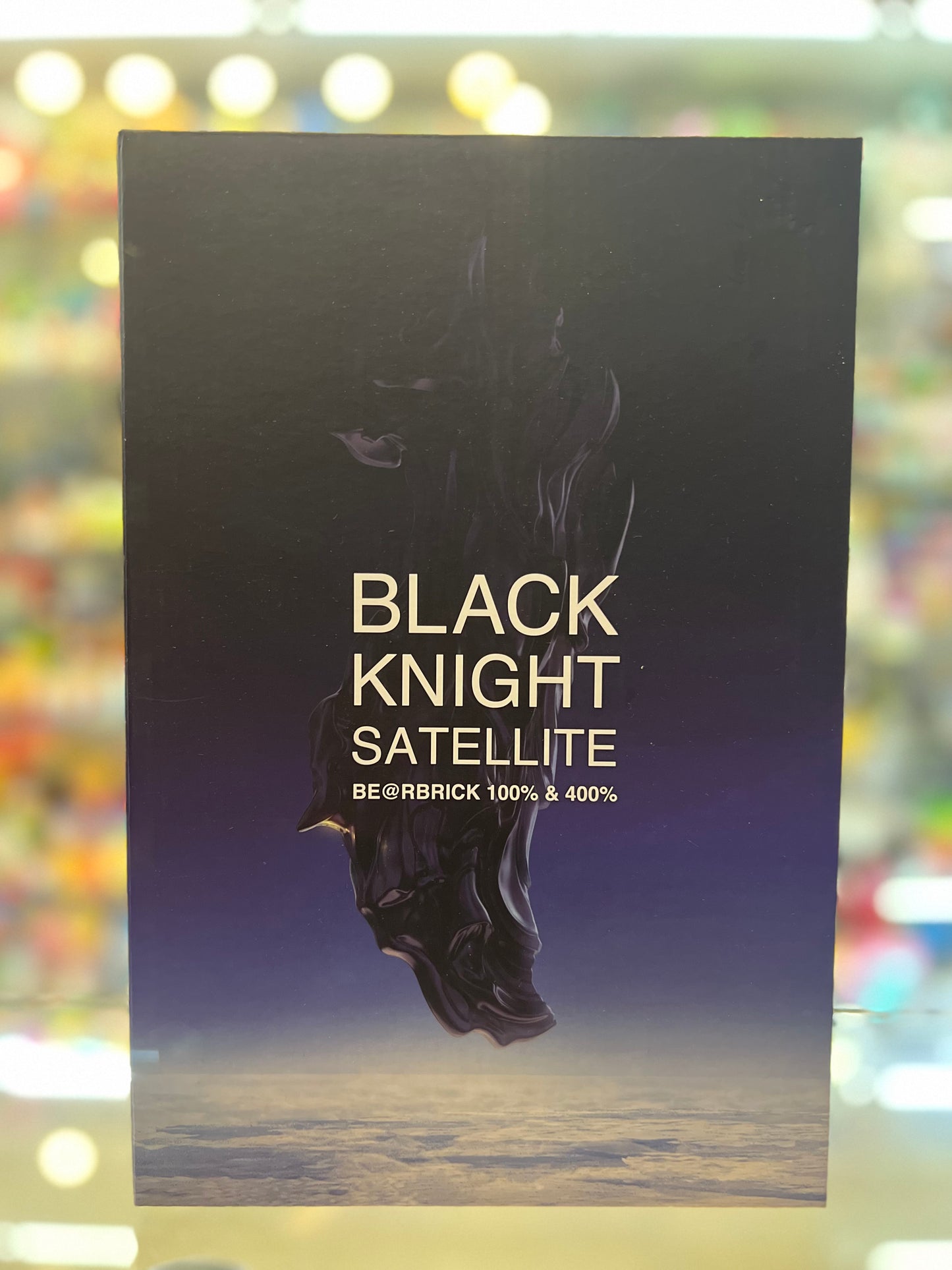 MEDICOM TOY BEARBRICK 100+400% BLACK KNIGHT SATELLITE