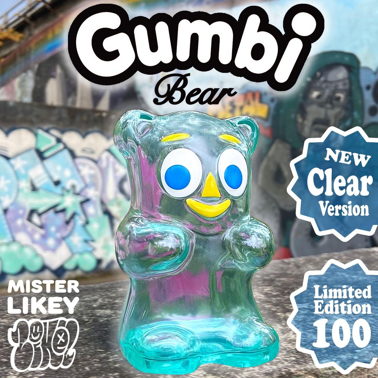 GUMBI BEAR (TEAL) by Mr. Likey