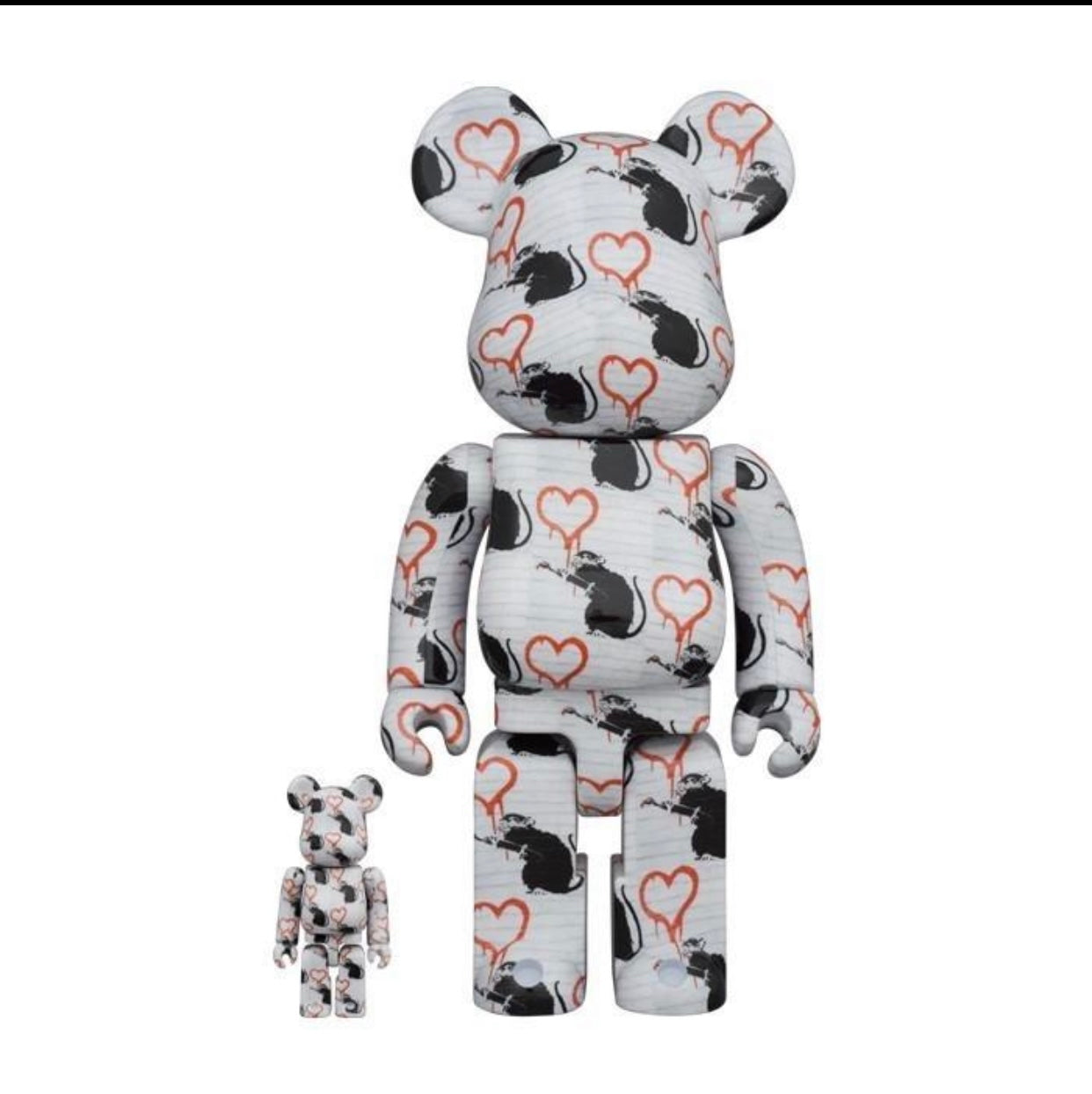 MEDICOM TOY BEARBRICK 100+400% LOVE RAT