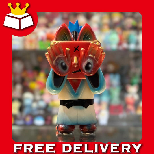 DEVILROBOTS x GRAPE BRAIN Custom artwork by Cesar Zanardi TO-FU SAMURAI NIGIRI Red