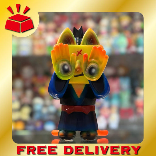 DEVILROBOTS x GRAPE BRAIN Custom artwork by Cesar Zanardi TO-FU SAMURAI NIGIRI Yellow